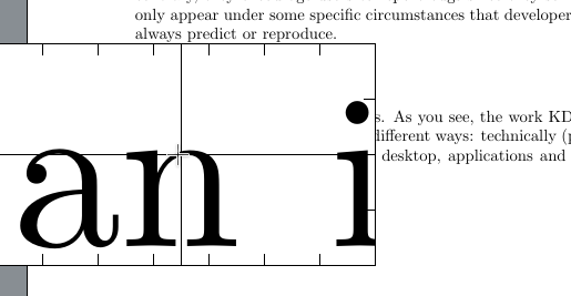 Okular's 'Text Magnifier' feature.